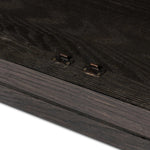 Featuring Hepburn Dark Anthracite Oak Veneer Cabinet by Four Hands at Amethyst Home. Beautifully arched with a flush plinth base, a versatile oak cabinet features a dark, rich finish. With generous interior shelving, a tempered glass front allows you to showcase favorite books and treasures — letting anyone who enters your space know exactly who you are. Ov. Amethyst Home provides interior design, new home construction design consulting, vintage area rugs, and lighting in the Charlotte metro area.