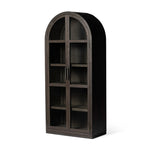 Featuring Hepburn Dark Anthracite Oak Veneer Cabinet by Four Hands at Amethyst Home. Beautifully arched with a flush plinth base, a versatile oak cabinet features a dark, rich finish. With generous interior shelving, a tempered glass front allows you to showcase favorite books and treasures — letting anyone who enters your space know exactly who you are. Amethyst Home provides interior design, new home construction design consulting, vintage area rugs, and lighting in the Winter Garden metro area.