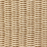 A light, airy take on the traditional bistro shape. This outdoor dining chair features exaggerated splayed legs and a curved X-shaped stretcher, with a handle detail cut out of the woven seat back. Finished with a seat cushion. Cover or store indoors during inclement weather and when not in use Amethyst Home provides interior design, new home construction design consulting, vintage area rugs, and lighting in the Boston metro area.