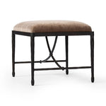 Featuring Jade Altair Mushroom Accent Stool by Four Hands at Amethyst Home. Channel Art Deco with a curved stretcher base of bronzed hammered iron and a velvety seat in a versatile earth tone. Style just about anywhere to create an extra surface or seat. Overall Dimensions: 24.25"w x 20.50"d x 19.00"h. Amethyst Home provides interior design, new home construction design consulting, vintage area rugs, and lighting in the Omaha metro area.