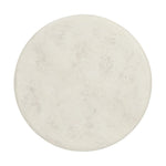 A dome-shaped pedestal base supports a rounded tabletop with bullnose edges. Made from cast white-finished concrete Amethyst Home provides interior design, new home construction design consulting, vintage area rugs, and lighting in the Laguna Beach metro area.