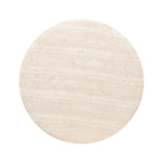 A dome-shaped pedestal base supports a rounded tabletop with bullnose edges. Made from cast concrete with a water-transfer finish which resemble natural stone Amethyst Home provides interior design, new home construction design consulting, vintage area rugs, and lighting in the Miami metro area.