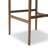 The classic counter stool gets a playful update with a bolstered cylinder seat back. Made from top-grain leather, velvet-like upholstery and warm-finished oak to elevate your bar, kitchen or dining space Amethyst Home provides interior design, new home construction design consulting, vintage area rugs, and lighting in the Laguna Beach metro area.