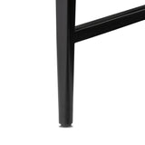 Featuring Jimi Black Cabinet by Four Hands at Amethyst Home. Storage-driven cabinetry inspired by angular geometry. Rich with monochromatic presence, a black-finished metal cabinet pairs with an airy iron base for a balance in scale. Three drawers bring even more storage, with bi-fold glass doors for display options. Minimalist bronzed hardware completes . Amethyst Home provides interior design, new home construction design consulting, vintage area rugs, and lighting in the Kansas City metro area.