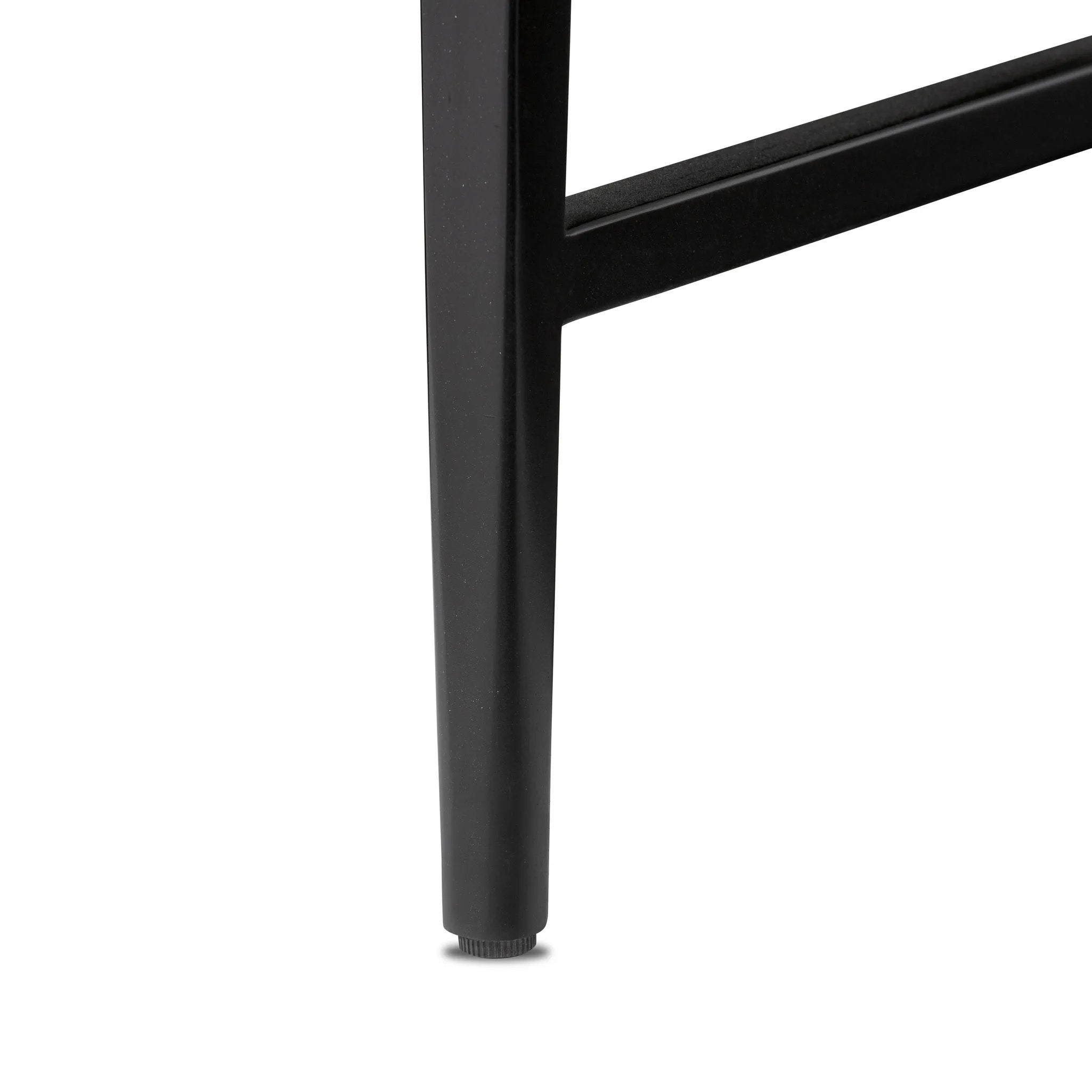 Featuring Jimi Black Cabinet by Four Hands at Amethyst Home. Storage-driven cabinetry inspired by angular geometry. Rich with monochromatic presence, a black-finished metal cabinet pairs with an airy iron base for a balance in scale. Three drawers bring even more storage, with bi-fold glass doors for display options. Minimalist bronzed hardware completes . Amethyst Home provides interior design, new home construction design consulting, vintage area rugs, and lighting in the Kansas City metro area.