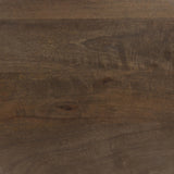 Add an extra surface anywhere with a solid mango end table with a playful clover shape Amethyst Home provides interior design, new home construction design consulting, vintage area rugs, and lighting in the Dallas metro area.