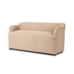 Simply classic. A high wing back pairs with softly rolled arms for a curvy look and supportive sit. Tan shearling-like upholstery invites you to settle in.As fans of natural style at Amethyst, we love the warm modern inspired Kadon Accent Bench - Sheepskin Camel. Amethyst Home provides interior design, new home construction design consulting, vintage area rugs, and lighting in the Laguna Beach metro area.