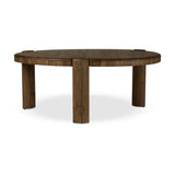 Perception play at work. A unique three-leg design shapes an organic, intentionally imperfect silhouette with a handmade look and feel. Legs of solid melina wood feature primitive design detailing while the desktop, made of spalted primavera, flaunts natural knots and graining. Together, that pairing of woods creates an intriguing visual contrast. Amethyst Home provides interior design, new home construction design consulting, vintage area rugs, and lighting in the Calabasas metro area.