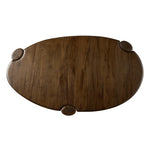Perception play at work. A unique three-leg design shapes an organic, intentionally imperfect silhouette with a handmade look and feel. Legs of solid melina wood feature primitive design detailing while the desktop, made of spalted primavera, flaunts natural knots and graining. Together, that pairing of woods creates an intriguing visual contrast. Amethyst Home provides interior design, new home construction design consulting, vintage area rugs, and lighting in the Newport Beach metro area.