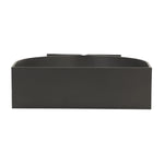 Simply structured and architectural, this outdoor firewood holder is constructed of an inverted arch of charcoal iron atop a minimalist split base foot. Cover or store indoors during inclement weather and when not in use Amethyst Home provides interior design, new home construction design consulting, vintage area rugs, and lighting in the Miami metro area.