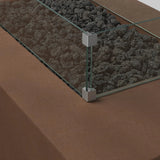 Designed for use in residential and hospitality spaces, this tempered glass wind guard kit is designed to fit the outline shape of the Kenton Outdoor Fire Table. It protects the fire from waning in the wind. Refer to included assembly instructions for correct installation. Amethyst Home provides interior design, new home construction design consulting, vintage area rugs, and lighting in the Omaha metro area.