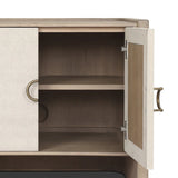 Featuring Kiran Sandy Oak Veneer Nightstand by Four Hands at Amethyst Home. Bring storage to your bedside with a monochromatic nightstand of sandy oak and painted linen, with split-circle iron hardware. A spacious interior features removable shelving to custom suit your needs. Overall Dimensions: 30.00"w x 20.00"d x 25.00"h. Amethyst Home provides interior design, new home construction design consulting, vintage area rugs, and lighting in the Austin metro area.