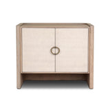Featuring Kiran Sandy Oak Veneer Nightstand by Four Hands at Amethyst Home. Bring storage to your bedside with a monochromatic nightstand of sandy oak and painted linen, with split-circle iron hardware. A spacious interior features removable shelving to custom suit your needs. Overall Dimensions: 30.00"w x 20.00"d x 25.00"h. Amethyst Home provides interior design, new home construction design consulting, vintage area rugs, and lighting in the Park City metro area.