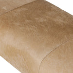 Make your space stand out with a unique accent bench of solid oak and hair on hide. Reflective of hides' one-of-a-kind nature, a variance in coloring, pattern and hair length is to be expected Amethyst Home provides interior design, new home construction design consulting, vintage area rugs, and lighting in the Laguna Beach metro area.