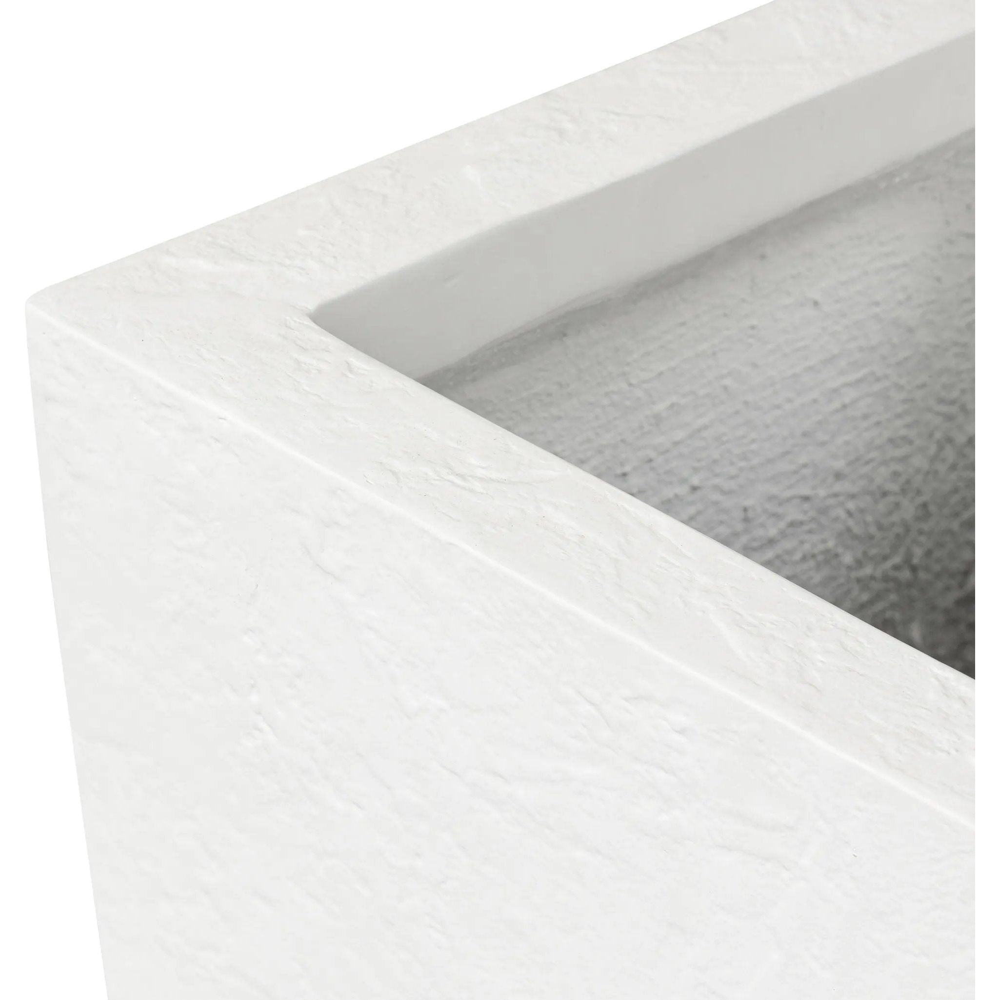 Featuring Koto Textured White Concrete Planter by Four Hands at Amethyst Home. Cast black concrete forms a monolithic planter for use indoors and out. Cover or store indoors during inclement weather and when not in use.TallOverall Dimensions: 18.00"w x 18.00"d x 32.00"hWeight: 92.59 lbsSmallOverall Dimensions: 18.00"w x 18.00"d x 18.00"hWeight: 38.80 lbsMe. Amethyst Home provides interior design, new home construction design consulting, vintage area rugs, and lighting in the Alpharetta metro area.