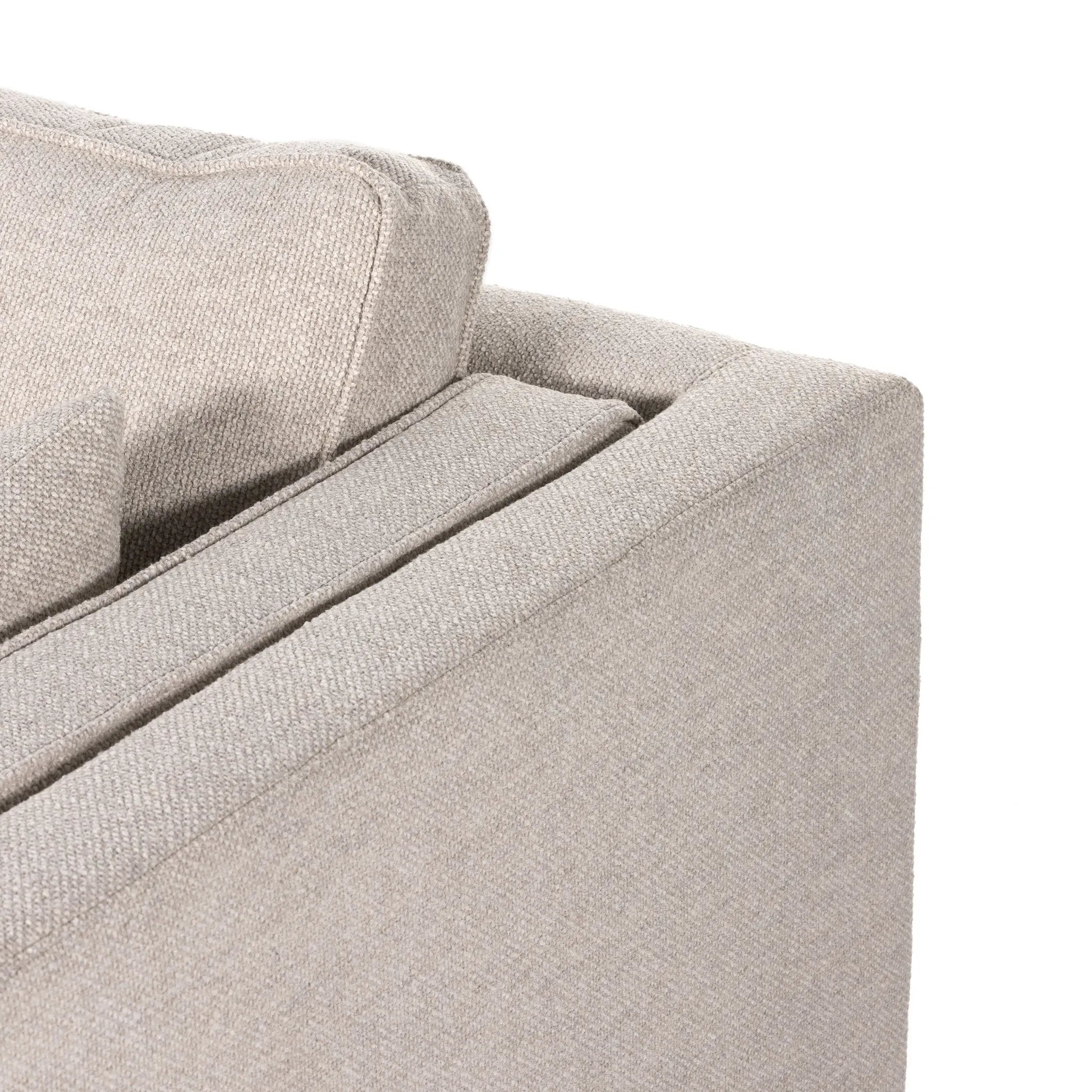 Traditional goes modern. Doubled-stacked arms and cushioning make for a layered look with maximum comfort, while high-perform