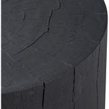 Ground any room with a style inspired by the beautiful simplicity of nature. Made of black-finished resin, the form for this special piece is molded from a tree trunk that's been cut into a circle, then cast in resin to recreate the same  texture of the trunk, even the saw marks where it was cut — talk about a true statement piece Amethyst Home provides interior design, new home construction design consulting, vintage area rugs, and lighting in the Alpharetta metro area.