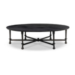 Cast aluminum shapes this statement outdoor coffee table. Each of the six legs features turned detailing, finished in a distressed bronze that highlights the subtle movement of the material. A design collaboration by Amber Lewis and Four Hands. This item has limited online distribution and may not be sold on websites without prior approval. Amethyst Home provides interior design, new home construction design consulting, vintage area rugs, and lighting in the Houston metro area.