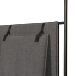 Featuring Leigh San Remo Ash Canopy Bed by Four Hands at Amethyst Home. Safari styling gets refreshed with ash grey fabric and leather straps that secure decorative suspended headboard pillows. Box spring required. This bed is not compatible with an adjustable mattress.KingOverall Dimensions: 80.75"w x 84.75"d x 82.25"hWeight: 212.74 lbsQueenOverall Dimensi. Amethyst Home provides interior design, new home construction design consulting, vintage area rugs, and lighting in the San Diego metro area.