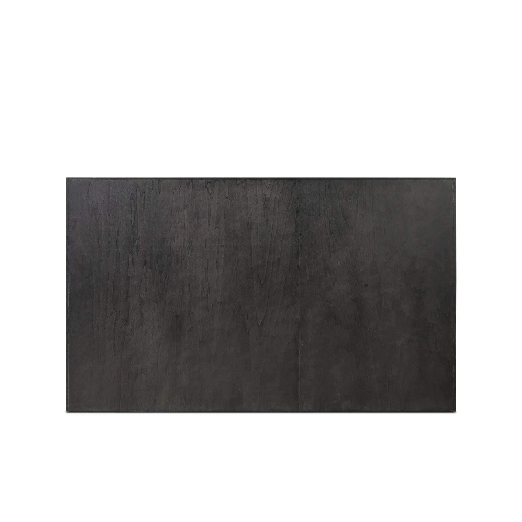 Featuring Leo Smoked Black Bed by Four Hands at Amethyst Home. Designed by Thomas Bina and Ronald Sasson, a design partnership blending both modern minimalist and Brazilian influences. Crafted from a mix of solid oak and thick-cut oak veneer, this clean-lined bed features vertical reed detailing on the tall headboard and beautiful horizontal graining on the fo. Amethyst Home provides interior design, new home construction design consulting, vintage area rugs, and lighting in the Boston metro area.