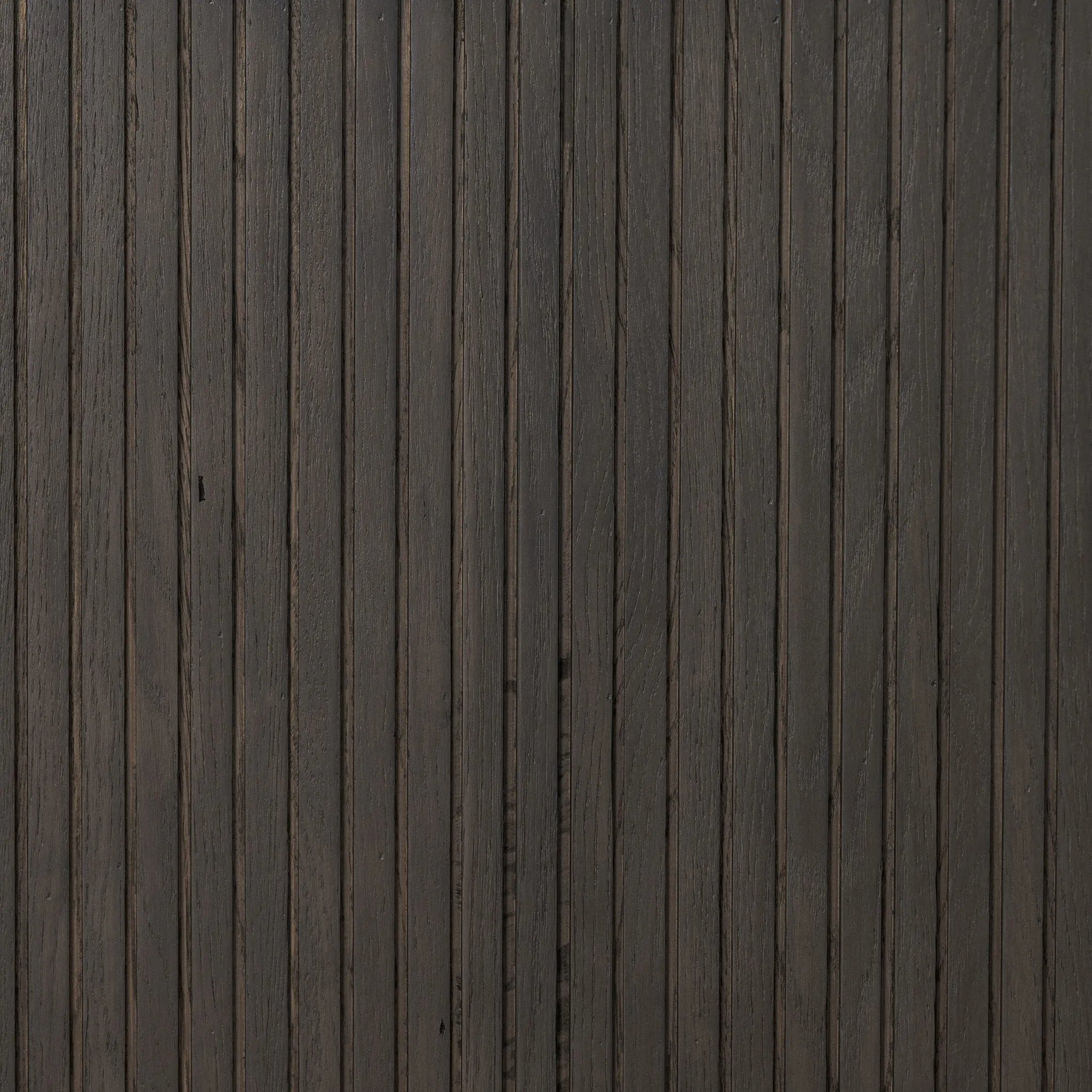 Featuring Leo Smoked Black Bed by Four Hands at Amethyst Home. Designed by Thomas Bina and Ronald Sasson, a design partnership blending both modern minimalist and Brazilian influences. Crafted from a mix of solid oak and thick-cut oak veneer, this clean-lined bed features vertical reed detailing on the tall headboard and beautiful horizontal graining on . Amethyst Home provides interior design, new home construction design consulting, vintage area rugs, and lighting in the Laguna Beach metro area.