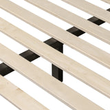 Featuring Leo Smoked Black Bed by Four Hands at Amethyst Home. Designed by Thomas Bina and Ronald Sasson, a design partnership blending both modern minimalist and Brazilian influences. Crafted from a mix of solid oak and thick-cut oak veneer, this clean-lined bed features vertical reed detailing on the tall headboard and beautiful horizontal graining on the foo. Amethyst Home provides interior design, new home construction design consulting, vintage area rugs, and lighting in the Omaha metro area.