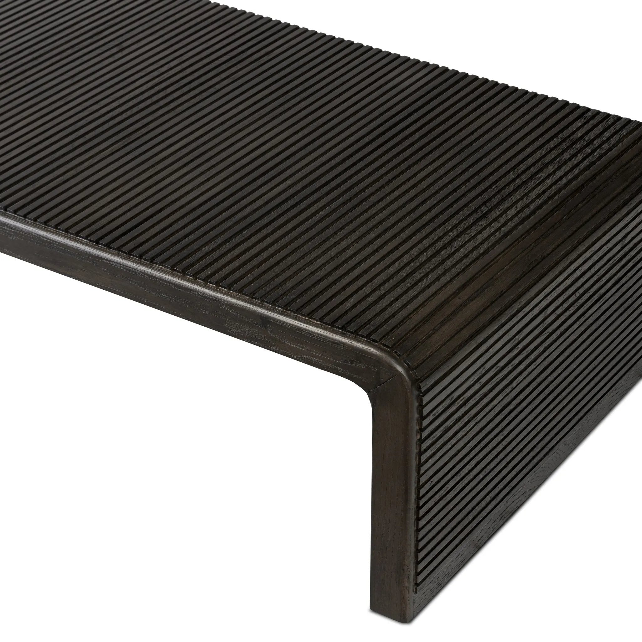Featuring Leo Smoked Black Coffee Table by Four Hands at Amethyst Home. Overall Dimensions: 65.00"w x 27.50"d x 14.00"hWeight : 99.21 lbsMaterials: Solid Oak, Thick Oak Veneer, Engineered Hardwood. Amethyst Home provides interior design, new home construction design consulting, vintage area rugs, and lighting in the Tampa metro area.