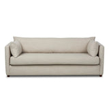 Featuring Lincoln Savoy Parchment Sofa by Four Hands at Amethyst Home. With its sleek profile and clean lines, this sofa is designed for effortless comfort and everyday lounging. Thin track arms and loose arm pillows bring a tailored, modern feel, while supportive cushions and S-spring suspension ensure it’s as inviting as it is versatile.Overall Dimensions:. Amethyst Home provides interior design, new home construction design consulting, vintage area rugs, and lighting in the Portland metro area.