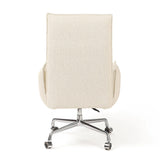 Featuring Lionel Kerbey Ivory Desk Chair by Four Hands at Amethyst Home. Wrapped in buttery-soft ivory top-grain leather, this structured, high-back chair is designed for comfort and style. Stainless steel casters and a 360-degree swivel for ease in the modern workspace.Overall Dimensions: 27.25"w x 29.00"d x 44.00"hWeight : 38.43 lbsMaterials: 96% Polyester, 4. Amethyst Home provides interior design, new home construction design consulting, vintage area rugs, and lighting in the Tampa metro area.