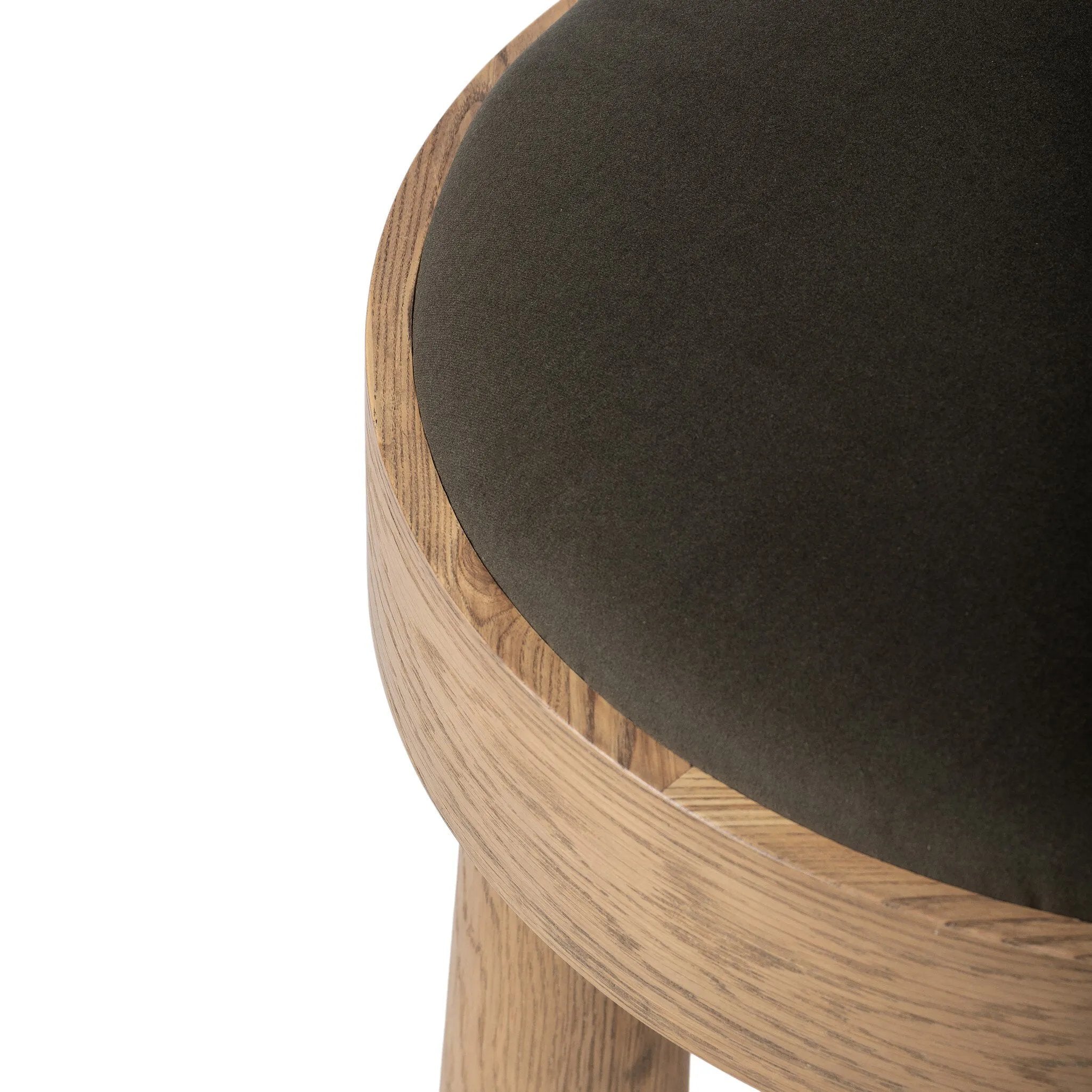 A simple, charming stool with an oak wood veneer finish and velvety upholstered seat. Tapered legs add subtle character.As fans of wabi sabi materials at Amethyst, we love the warm modern inspired Louise Accent Stool - Modern Velvet Loden. This item pairs well with other brands such as Surya and is perfect for coastal homes Amethyst Home provides interior design, new home construction design consulting, vintage area rugs, and lighting in the Omaha metro area.