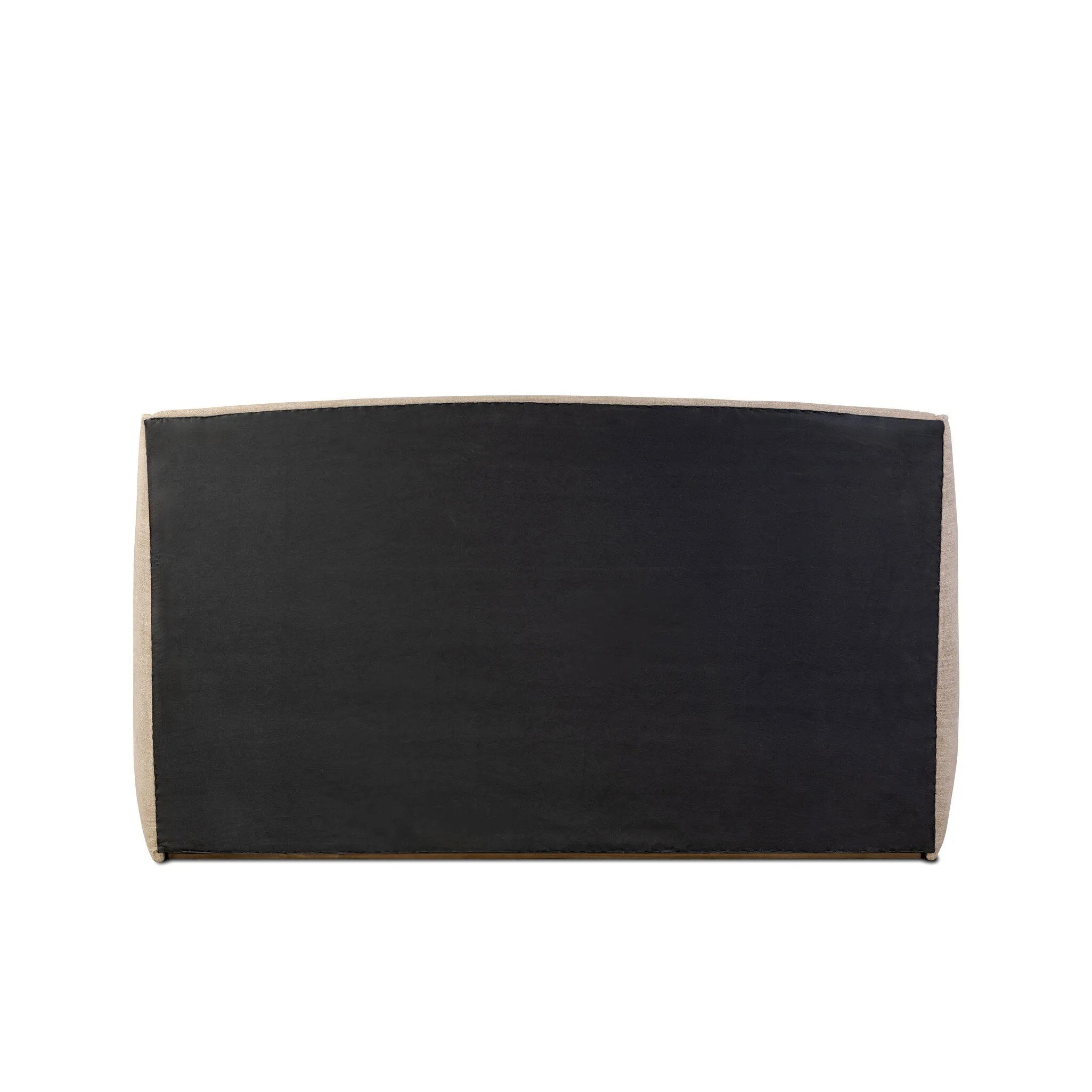 Featuring Maeve Laken Taupe Bed by Four Hands at Amethyst Home. Clean lines meet contoured curves for a timeless bedroom look. A petal-shaped shelter overlaps side rails for a unique,  comforting silhouette. Fully upholstered in a versatile taupe that complements a wide range of color palettes, all grounded by a rich oak base. Overall Dimensions: Queen:
70. Amethyst Home provides interior design, new home construction design consulting, vintage area rugs, and lighting in the Scottsdale metro area.