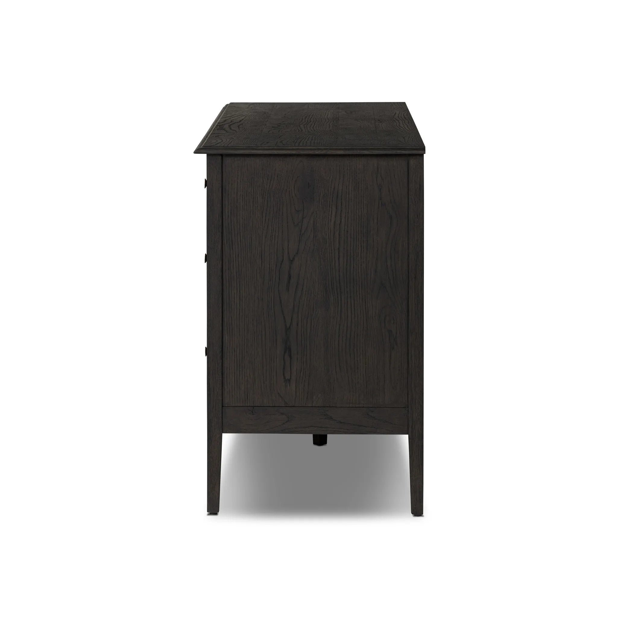 black oak dresser Four Hands Maggie 6 Drawer Dresser, Smoked Black Oak Veneer