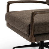 Featuring Maguire Gibson Mink Desk Chair by Four Hands at Amethyst Home. Foldover back detailing brings a sense of softness to a comfort-driven desk chair upholstered in high-performance fabric. Height adjustable with a 360-degree swivel.Overall Dimensions: 22.25"w x 28.50"d x 33.50"hWeight : 37.48 lbsMaterials: 97% Polyester, 3% Acrylic, Aluminum, Solid Parawo. Amethyst Home provides interior design, new home construction design consulting, vintage area rugs, and lighting in the Omaha metro area.