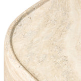 Simple shaping gets an elevated update with a classic plinth base mirrored in a lip detail around the tabletop. The rounded corners of this outdoor end table showcase textured sandy grey concrete, designed to mimic the detail found in natural stone. Cover or store indoors during inclement weather and when not in use. Amethyst Home provides interior design, new home construction design consulting, vintage area rugs, and lighting in the Seattle metro area.