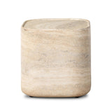 Simple shaping gets an elevated update with a classic plinth base mirrored in a lip detail around the tabletop. The rounded corners of this outdoor end table showcase textured sandy grey concrete, designed to mimic the detail found in natural stone. Cover or store indoors during inclement weather and when not in use. Amethyst Home provides interior design, new home construction design consulting, vintage area rugs, and lighting in the Washington metro area.