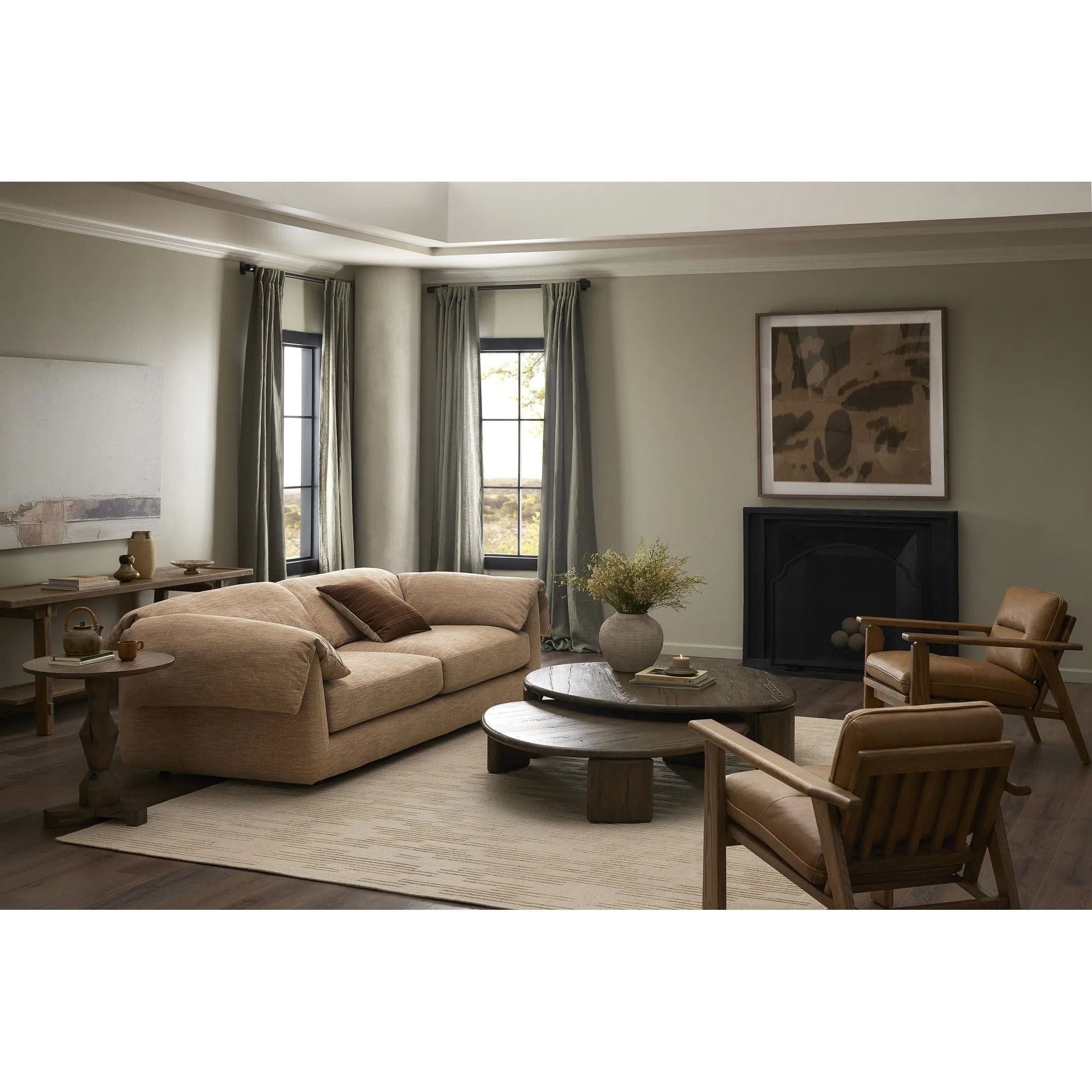 Featuring Marcel Laken Taupe Sofa-102" by Four Hands at Amethyst Home. This two-over-two sofa is all about comfort. Feather-filled cushions fold over the frame, complemented by foam-fiber-feather seats. Upholstered in a taupe high-performance fabric, it balances its laid-back look with durability for every day. Performance fabrics are specially created to. Amethyst Home provides interior design, new home construction design consulting, vintage area rugs, and lighting in the Los Angeles metro area.