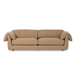 Featuring Marcel Laken Taupe Sofa-102" by Four Hands at Amethyst Home. This two-over-two sofa is all about comfort. Feather-filled cushions fold over the frame, complemented by foam-fiber-feather seats. Upholstered in a taupe high-performance fabric, it balances its laid-back look with durability for every day. Performance fabrics are specially created . Amethyst Home provides interior design, new home construction design consulting, vintage area rugs, and lighting in the Winter Garden metro area.