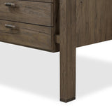 Featuring Marcela Grey Reclaimed French Oak Desk by Four Hands at Amethyst Home. Made from reclaimed French oak, a unique open frame design crafts a light look, while dark brass hardware adds warmth. Versatile grey finish, plus four drawers for generous storage space. Designed in partnership with longtime Four Hands collaborator Thomas Bina and Brazilian design. Amethyst Home provides interior design, new home construction design consulting, vintage area rugs, and lighting in the Miami metro area.