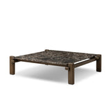 Designed by Thomas Bina and Ronald Sasson, a design partnership blending both modern minimalist and Brazilian influences. Mixed materials elevate the traditional coffee table, pairing solid reclaimed oak and solid marble, with overstated joint details. Rounded edges bring a soft, playful feel to the entire piece. Amethyst Home provides interior design, new home construction design consulting, vintage area rugs, and lighting in the Portland metro area.