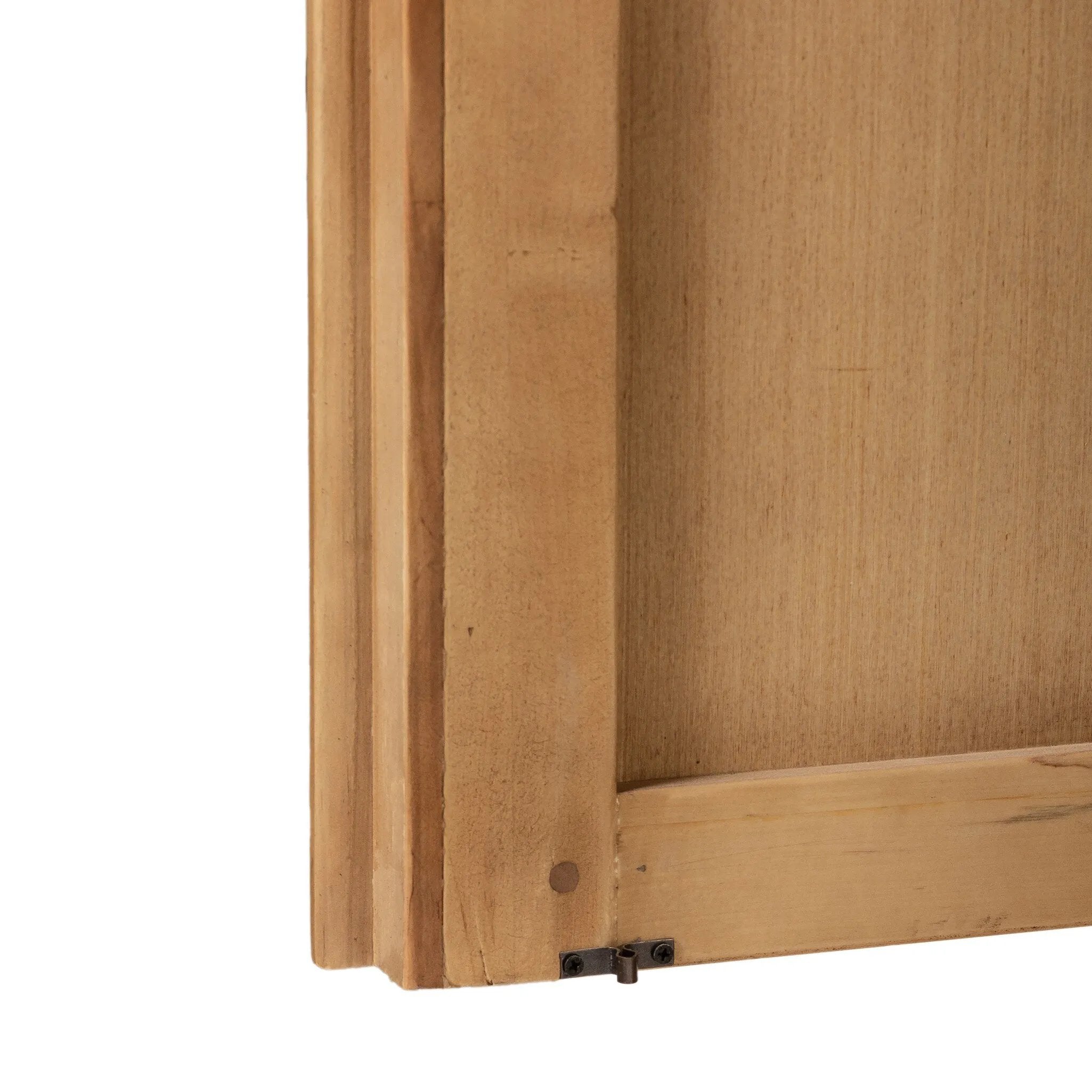 Inspired by European antiques, this solid pine sideboard features classic molding and detailing with distressed copper hardware for an authentic heirloom look and feel. Grand in scale with plenty of interior storage including three top drawers. Rear cutouts for cord management Amethyst Home provides interior design, new home construction design consulting, vintage area rugs, and lighting in the Los Angeles metro area.