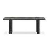 Smoked black oak shapes a simple, open-style console table, with through-tenon joints for an updated farmhouse look.As lovers of luxe style at Amethyst, we love the warm modern inspired Matei Console Table - Smoked Black. This item pairs well with other brands such as Surya and is perfect for minimalist homes Amethyst Home provides interior design, new home construction design consulting, vintage area rugs, and lighting in the Washington metro area.
