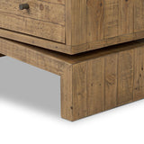 Bring organic character to your bedside with a two-drawer dresser of solid reclaimed pine. A rustic finish plays up natural knots and graining, for a beautifully rich look Amethyst Home provides interior design, new home construction design consulting, vintage area rugs, and lighting in the Washington metro area.