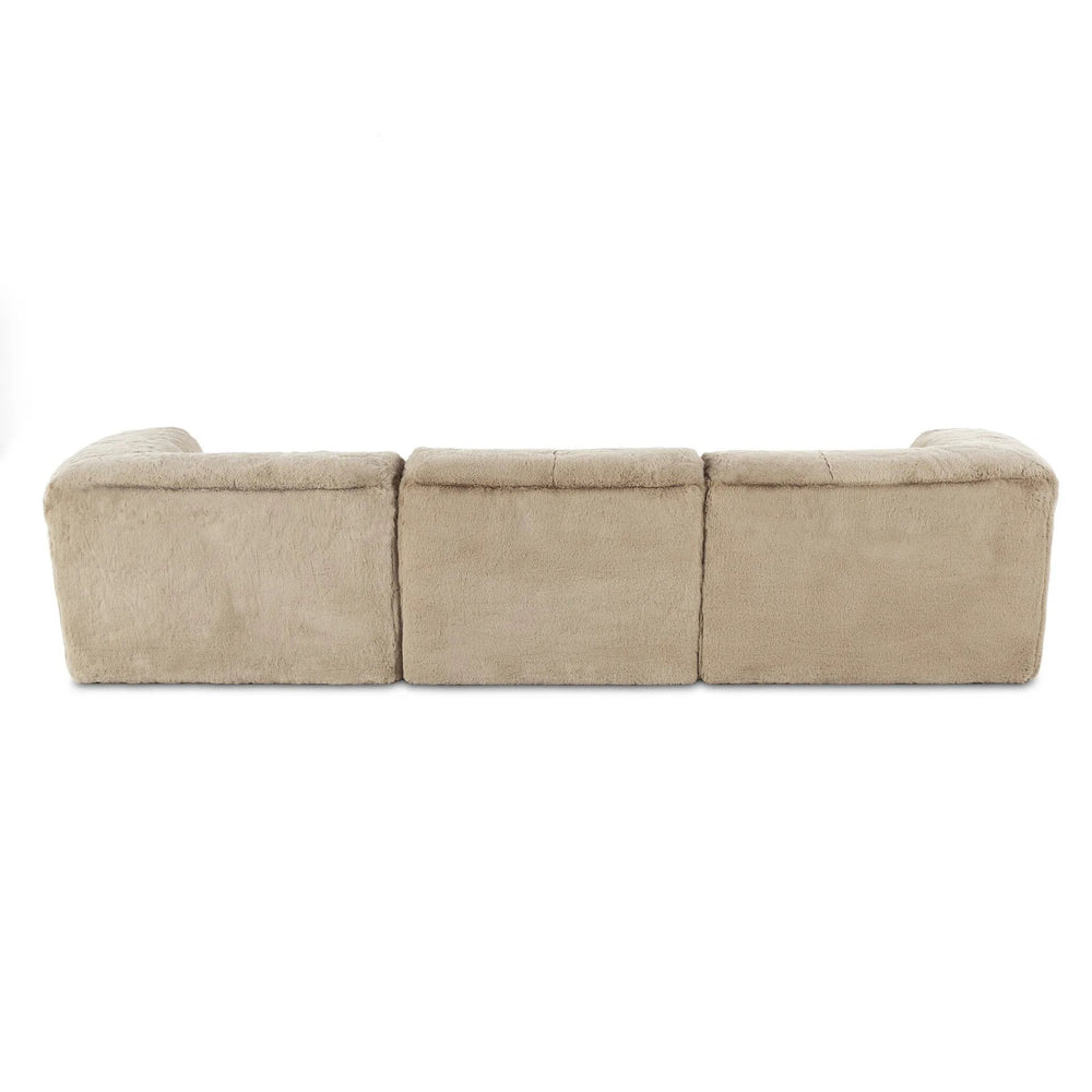 Featuring Miles Boden Pewter 3Pc Sectional Sofa by Four Hands at Amethyst Home. Modularity at its best — and comfiest. Three piece sectional covered in a plush fabric that's luxuriously soft to the touch. Overall Dimensions: 125.75"w x 44.50"d x 28.25"h. Amethyst Home provides interior design, new home construction design consulting, vintage area rugs, and lighting in the Boston metro area.