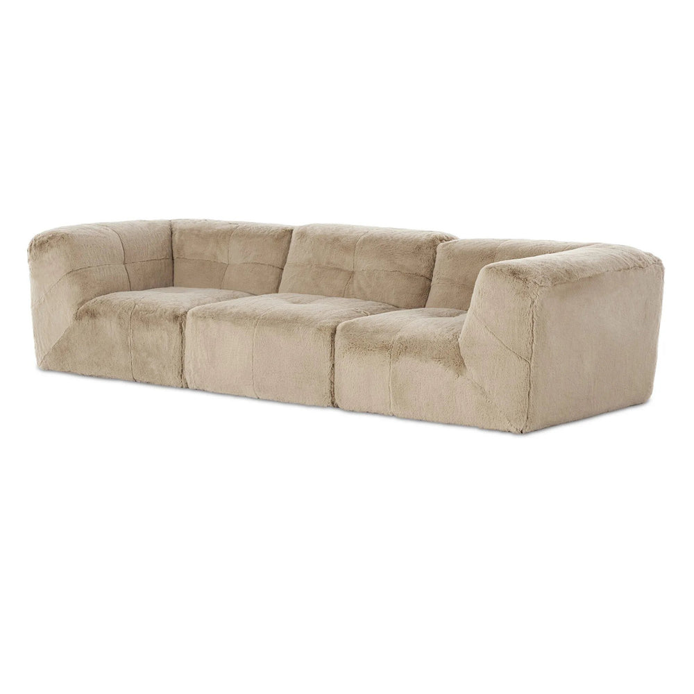 Featuring Miles Boden Pewter 3Pc Sectional Sofa by Four Hands at Amethyst Home. Modularity at its best — and comfiest. Three piece sectional covered in a plush fabric that's luxuriously soft to the touch. Overall Dimensions: 125.75"w x 44.50"d x 28.25"h. Amethyst Home provides interior design, new home construction design consulting, vintage area rugs, and lighting in the Kansas City metro area.
