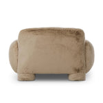 Oversized and modern, this billowy chaise is a statement piece whether styled alone or with an existing living room setup. The cream basketweave covering subdues bold arms and cylindrical legs. With spring suspension in the seat cushion and webbed suspension in the back, the piece is designed with durability and comfort in mind. Amethyst Home provides interior design, new home construction design consulting, vintage area rugs, and lighting in the Portland metro area.