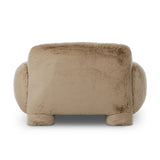 Oversized and modern, this billowy chaise is a statement piece whether styled alone or with an existing living room setup. The cream basketweave covering subdues bold arms and cylindrical legs. With spring suspension in the seat cushion and webbed suspension in the back, the piece is designed with durability and comfort in mind. Amethyst Home provides interior design, new home construction design consulting, vintage area rugs, and lighting in the Portland metro area.