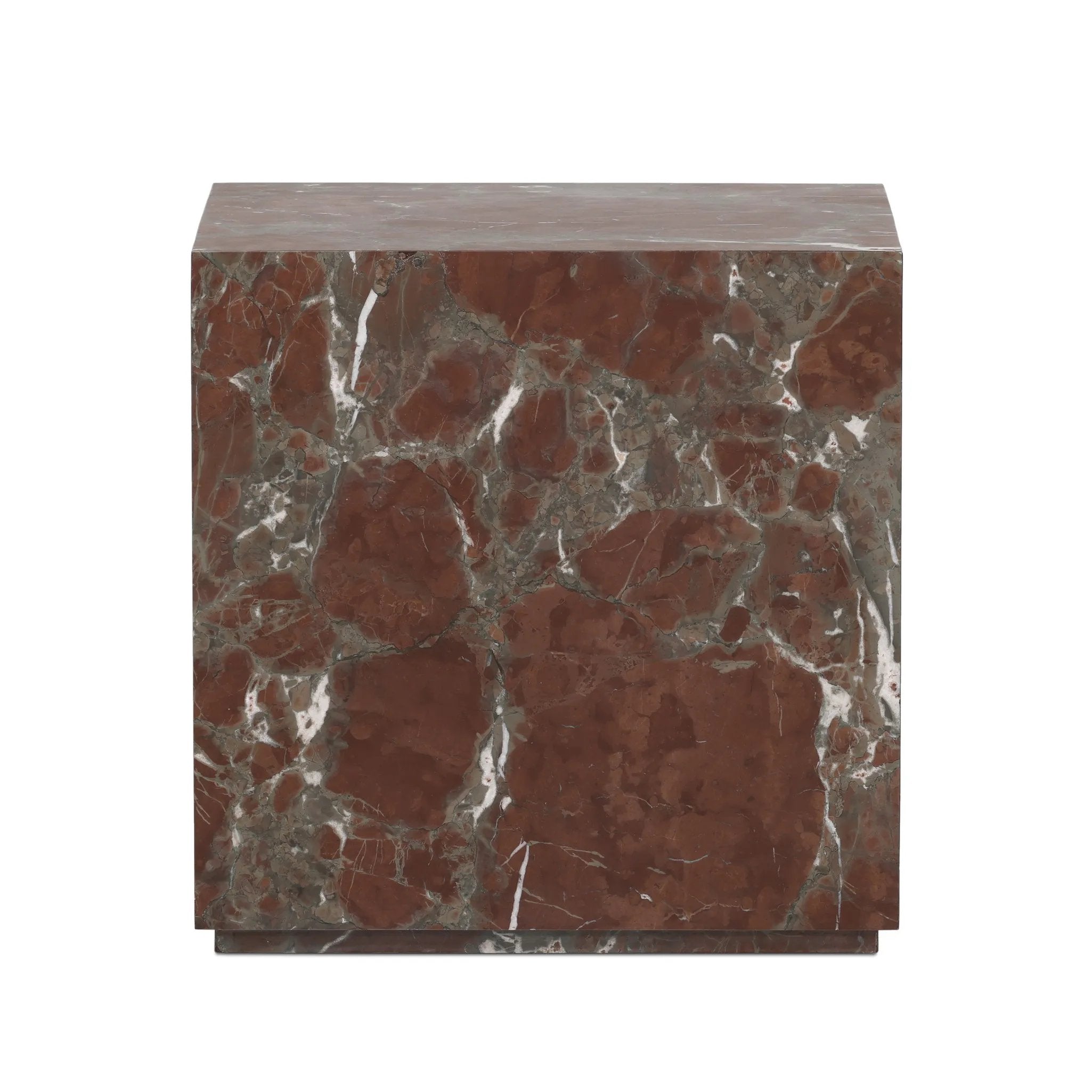 Featuring Modern Smoke and Russet Marble Marble Plinth End Table by Four Hands at Amethyst Home. Overall Dimensions: 22.00"w x 22.00"d x 22.00"hWeight : 145.50 lbsMaterials: Solid Marble. Amethyst Home provides interior design, new home construction design consulting, vintage area rugs, and lighting in the Alpharetta metro area.