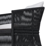 Featuring Mondira Arashi Salt Outdoor Dining Chair by Four Hands at Amethyst Home. A stunning spot for outdoor daydreaming. The linear rope-based design on this beautifully woven outdoor dining chair is paired with clean curves. Designed with an angular cutout detail on back so the seat is stunning from all angles. Back and seat cushions are UV-resistant, w. Amethyst Home provides interior design, new home construction design consulting, vintage area rugs, and lighting in the Charlotte metro area.