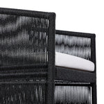 Featuring Mondira Arashi Salt Outdoor Dining Chair by Four Hands at Amethyst Home. A stunning spot for outdoor daydreaming. The linear rope-based design on this beautifully woven outdoor dining chair is paired with clean curves. Designed with an angular cutout detail on back so the seat is stunning from all angles. Back and seat cushions are UV-resistant. Amethyst Home provides interior design, new home construction design consulting, vintage area rugs, and lighting in the Laguna Beach metro area.