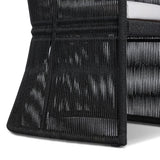 Featuring Mondira Arashi Salt Outdoor Dining Chair by Four Hands at Amethyst Home. A stunning spot for outdoor daydreaming. The linear rope-based design on this beautifully woven outdoor dining chair is paired with clean curves. Designed with an angular cutout detail on back so the seat is stunning from all angles. Back and seat cushions are UV-resistant, w. Amethyst Home provides interior design, new home construction design consulting, vintage area rugs, and lighting in the Park City metro area.